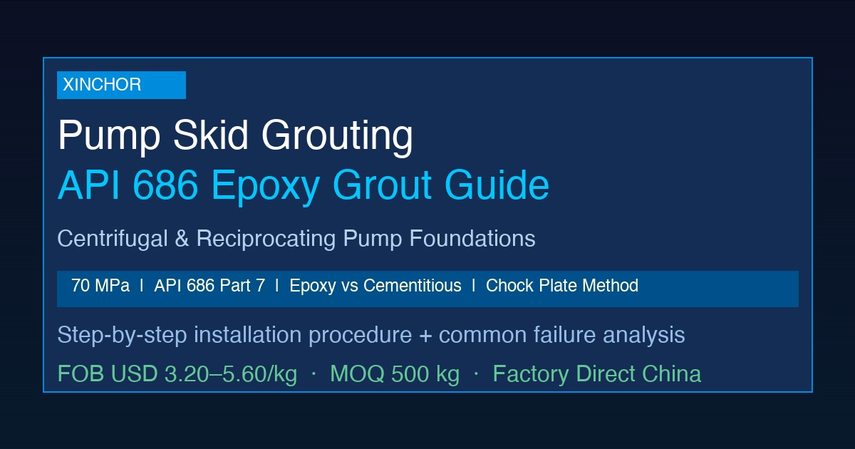 Pump Skid Grouting: API 686 Epoxy Grout